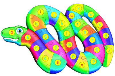 Alphabet Snake (rainbow colour)