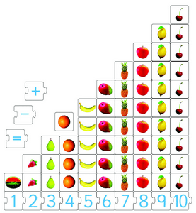 Basic Maths Fun Fruit floor puzzle
