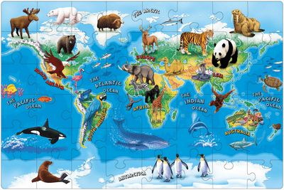 Animals of the World Map